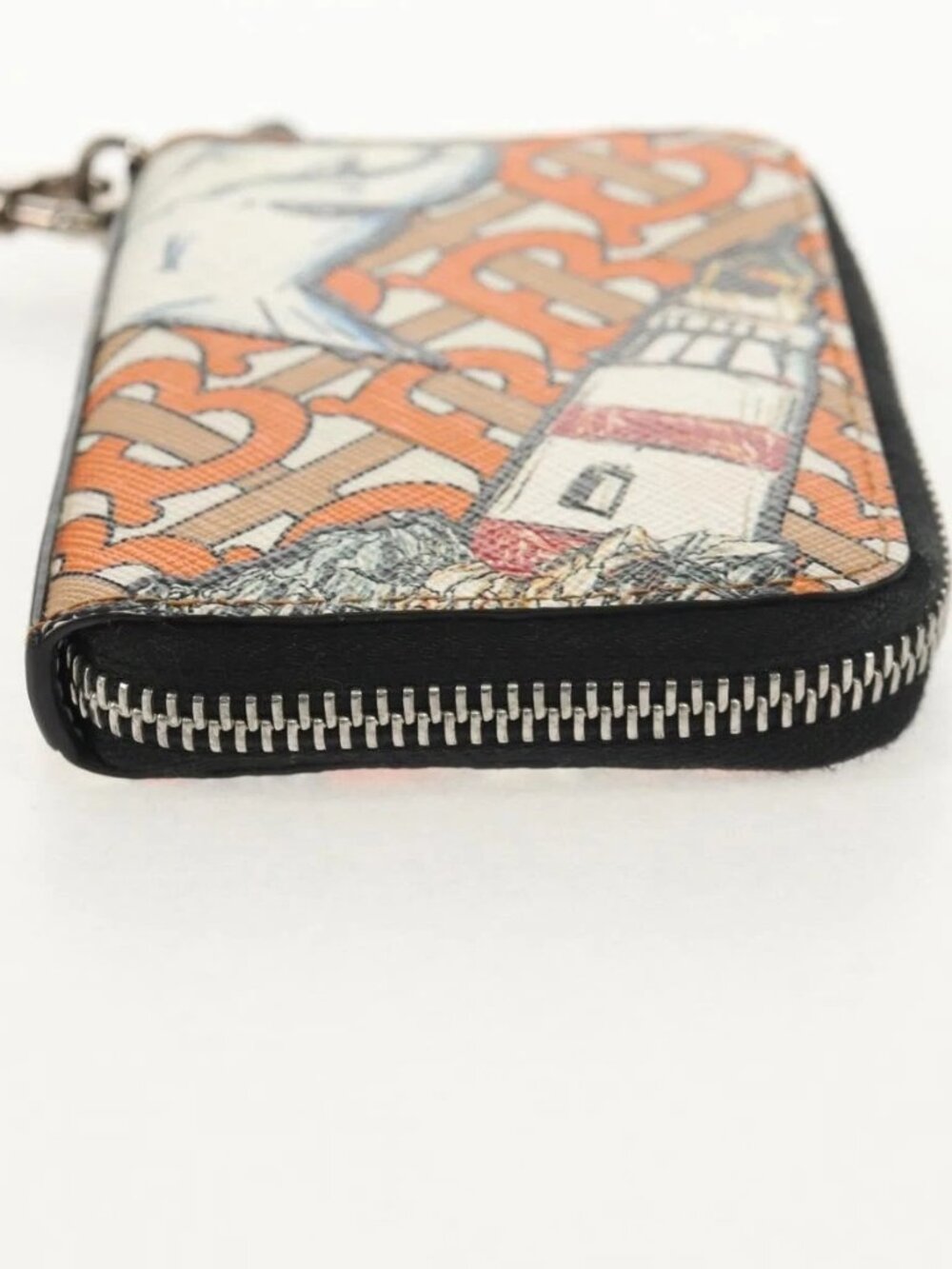 BURBERRY Coin Purse Neck Pouch PVC Beige Silve - Picture 6 of 16